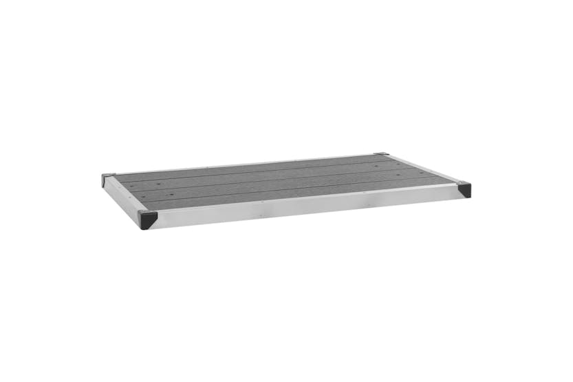 vidaXL 48205 Outdoor Shower Tray Wpc Stainless Steel 110x62cm Grey vidaXL 48205 Outdoor Shower Tray Wpc Stainless Steel 110x62cm Grey