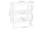vidaXL 823641 Work Bench Grey 78.5x50x80cm Solid Wood Pine vidaXL 823641 Work Bench Grey 78.5x50x80cm Solid Wood Pine