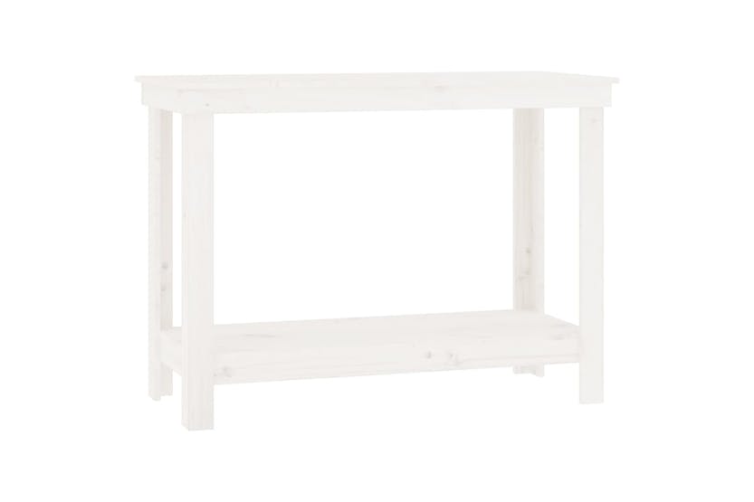 vidaXL 822502 Work Bench White 110x50x80cm Solid Wood Pine vidaXL 822502 Work Bench White 110x50x80cm Solid Wood Pine