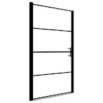 vidaXL 145672 Shower Door Tempered Glass 91x195cm Black vidaXL 145672 Shower Door Tempered Glass 91x195cm Black