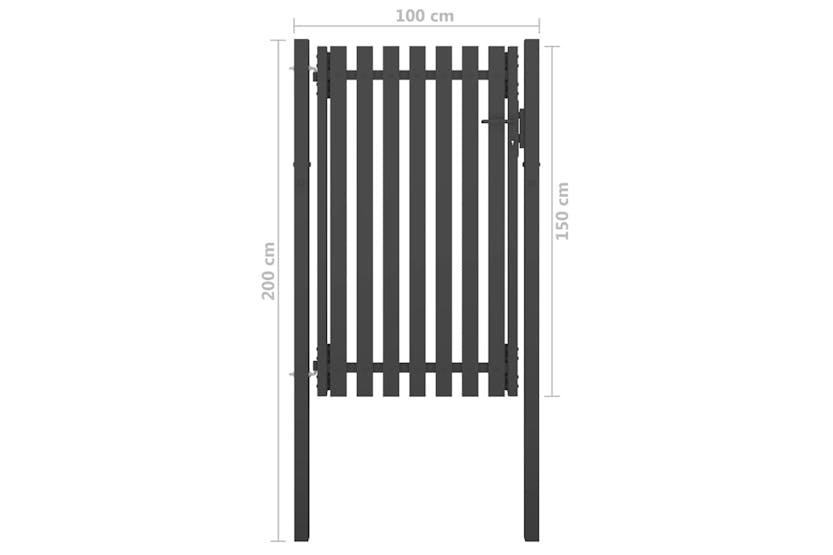 vidaXL 146330 Garden Fence Gate Steel 1x2 M Anthracite vidaXL 146330 Garden Fence Gate Steel 1x2 M Anthracite