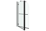 vidaXL 147190 Bi-folding Shower Enclosure Esg 120x68x130cm Black vidaXL 147190 Bi-folding Shower Enclosure Esg 120x68x130cm Black