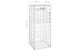 vidaXL 151260 Gabion Basket Post 40x40x100cm Iron vidaXL 151260 Gabion Basket Post 40x40x100cm Iron