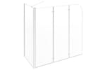vidaXL 146227 Bath Enclosure 120x69x130cm Tempered Glass Transparent vidaXL 146227 Bath Enclosure 120x69x130cm Tempered Glass Transparent
