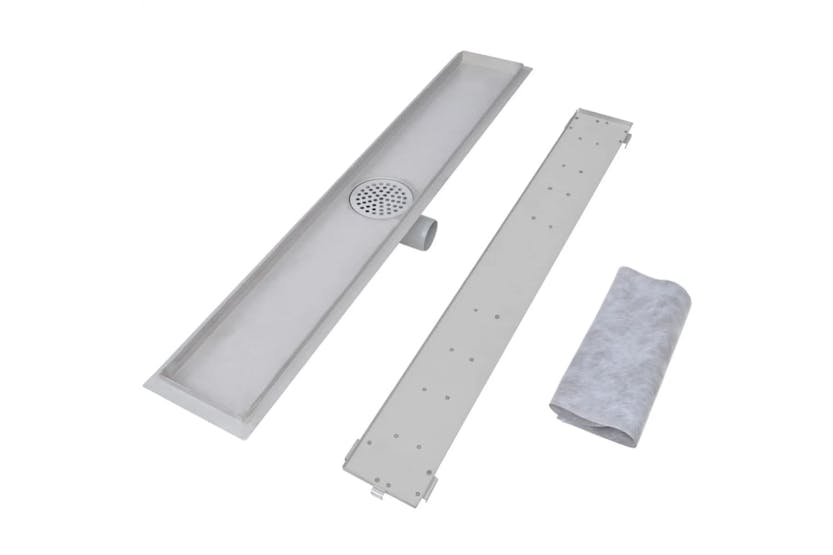 vidaXL 275950 Linear Shower Drain 2 Pcs 830x140mm Stainless Steel vidaXL 275950 Linear Shower Drain 2 Pcs 830x140mm Stainless Steel