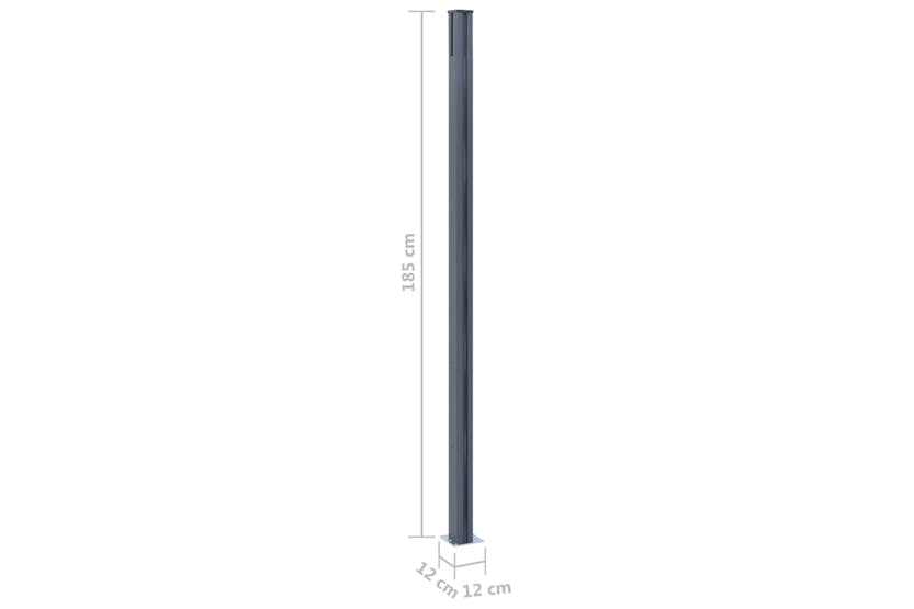 vidaXL 148986 Fence Posts 2 Pcs Dark Grey 185cm Aluminium vidaXL 148986 Fence Posts 2 Pcs Dark Grey 185cm Aluminium