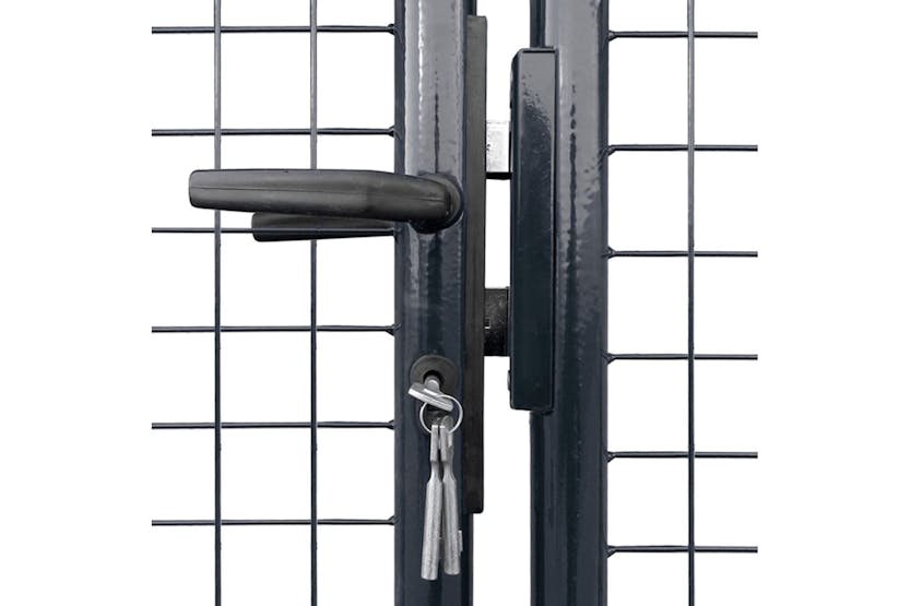 vidaXL 143363 Mesh Garden Gate Galvanised Steel 289x100cm Grey vidaXL 143363 Mesh Garden Gate Galvanised Steel 289x100cm Grey