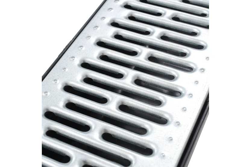vidaXL 142877 Drainage Channels 3 Pcs Galvanised Steel 3 M vidaXL 142877 Drainage Channels 3 Pcs Galvanised Steel 3 M