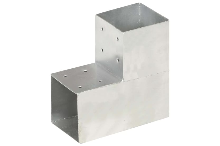 vidaXL 145478 Post Connectors 4 Pcs L Shape Galvanised Metal 101x101mm vidaXL 145478 Post Connectors 4 Pcs L Shape Galvanised Metal 101x101mm