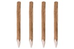 vidaXL 43144 Pointed Fence Posts 4 Pcs Hazel Wood 90cm vidaXL 43144 Pointed Fence Posts 4 Pcs Hazel Wood 90cm