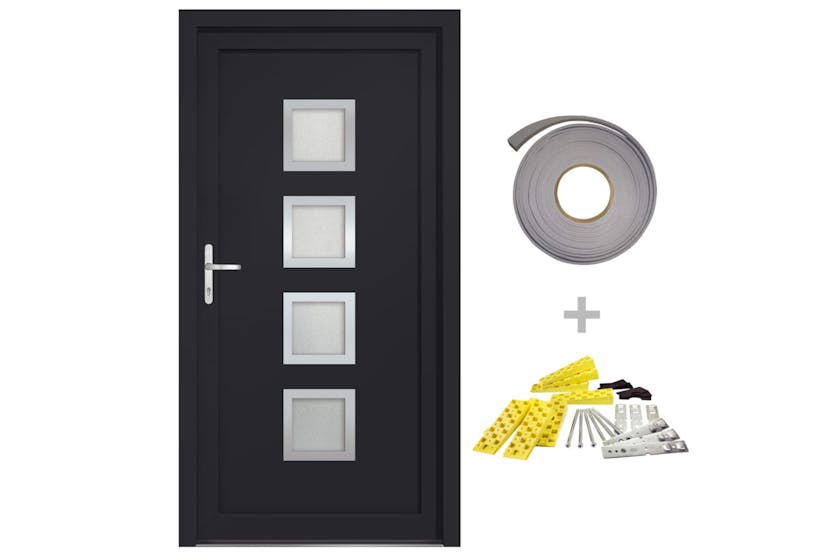 vidaXL 3187853 Front Door Anthracite 108x200cm Pvc vidaXL 3187853 Front Door Anthracite 108x200cm Pvc