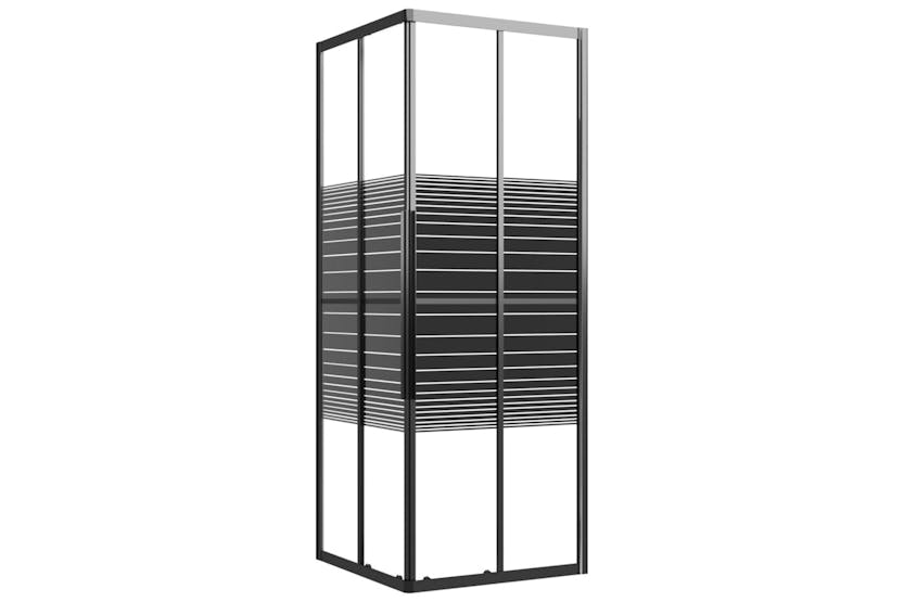 vidaXL 151849 Stripe Shower Cabin Esg 80x80x180cm Black vidaXL 151849 Stripe Shower Cabin Esg 80x80x180cm Black