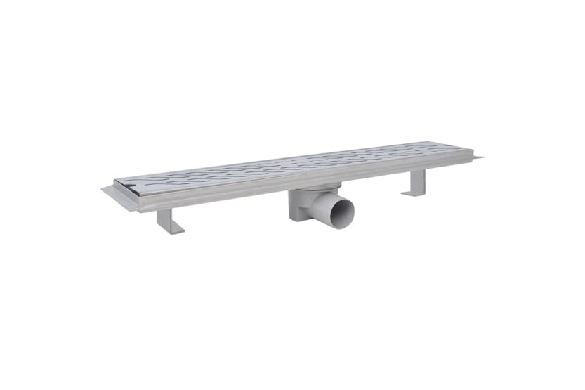 vidaXL 275960 Linear Shower Drain 2 Pcs Wave 630x140mm Stainless Steel vidaXL 275960 Linear Shower Drain 2 Pcs Wave 630x140mm Stainless Steel