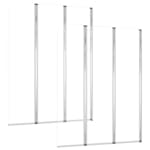 vidaXL 146228 Bath Enclosures 2 Pcs 104x130cm Tempered Glass Transparent vidaXL 146228 Bath Enclosures 2 Pcs 104x130cm Tempered Glass Transparent