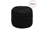 vidaXL 152823 Work Rope Black 10mm 50 M Polyester vidaXL 152823 Work Rope Black 10mm 50 M Polyester