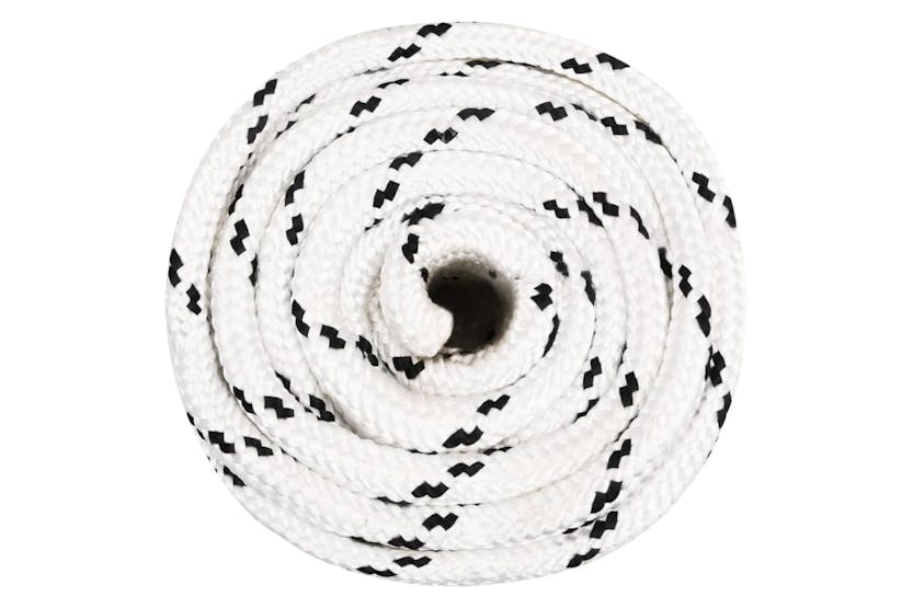 vidaXL 152786 Braided Boat Rope White 18mmx25 M Polyester vidaXL 152786 Braided Boat Rope White 18mmx25 M Polyester