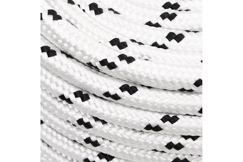 vidaXL 152781 Braided Boat Rope White 14mmx100 M Polyester vidaXL 152781 Braided Boat Rope White 14mmx100 M Polyester