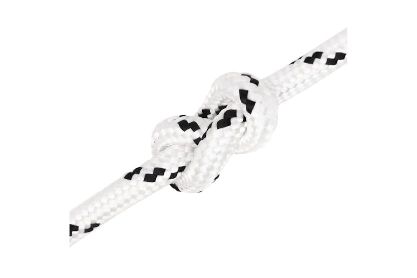 vidaXL 152782 Braided Boat Rope White 14mmx250 M Polyester vidaXL 152782 Braided Boat Rope White 14mmx250 M Polyester