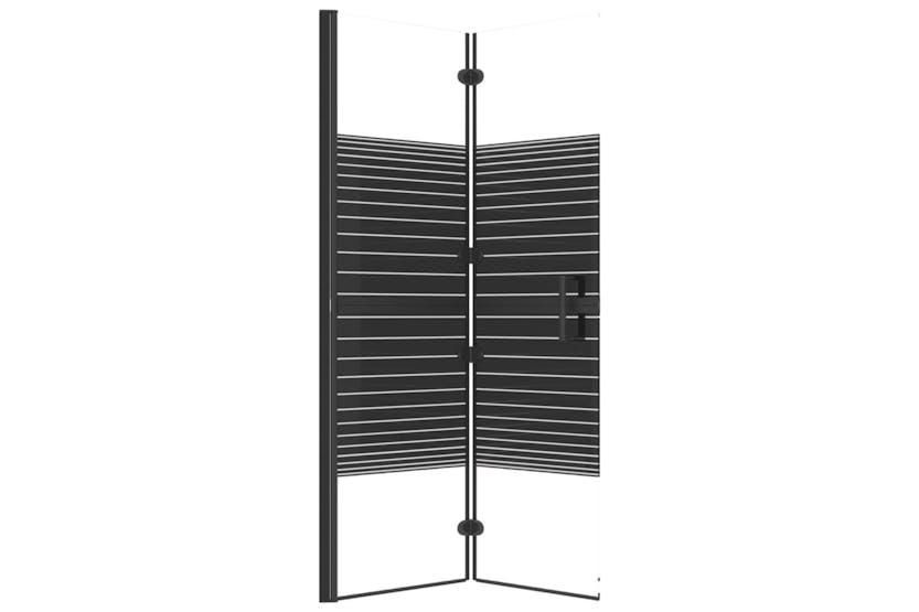 vidaXL 150740 Folding Shower Enclosure Esg 80x140cm Black vidaXL 150740 Folding Shower Enclosure Esg 80x140cm Black
