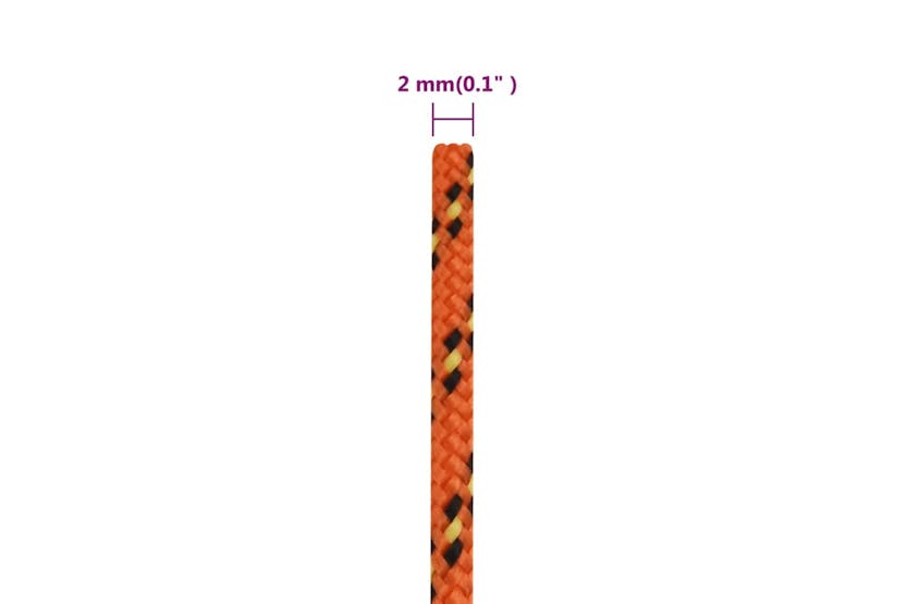 vidaXL 152635 Boat Rope Orange 2mm 25 M Polypropylene vidaXL 152635 Boat Rope Orange 2mm 25 M Polypropylene