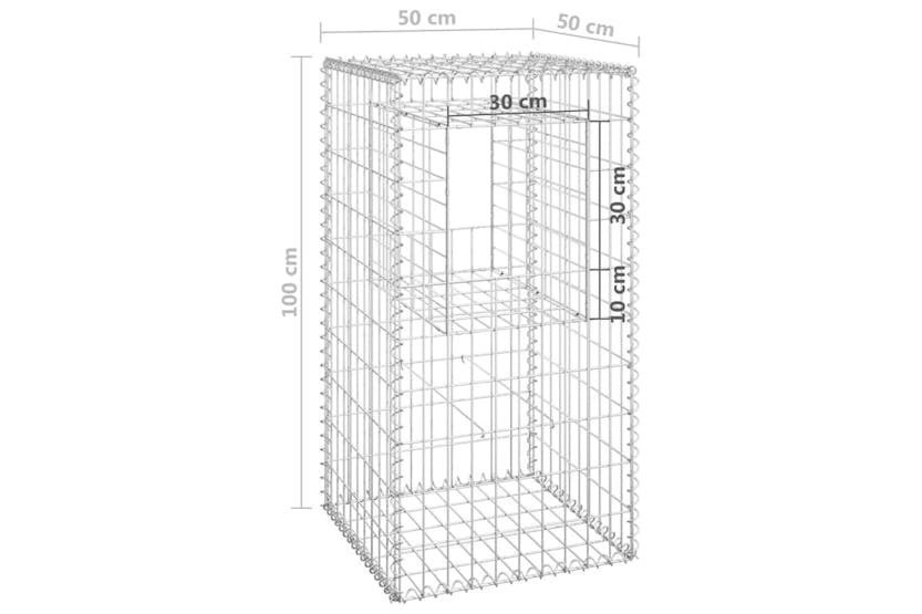 vidaXL 151268 Gabion Basket Post 50x50x100cm Iron vidaXL 151268 Gabion Basket Post 50x50x100cm Iron
