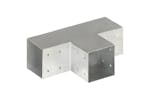 vidaXL 145479 Post Connector T Shape Galvanised Metal 101x101mm vidaXL 145479 Post Connector T Shape Galvanised Metal 101x101mm