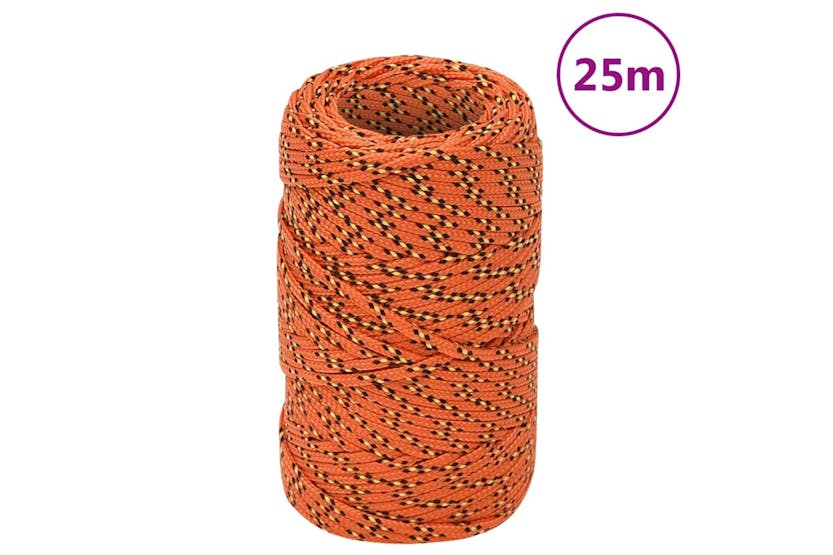 vidaXL 152635 Boat Rope Orange 2mm 25 M Polypropylene vidaXL 152635 Boat Rope Orange 2mm 25 M Polypropylene
