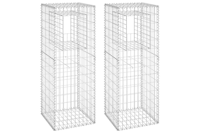 vidaXL 151271 Gabion Basket Posts 2 Pcs 50x50x140cm Iron vidaXL 151271 Gabion Basket Posts 2 Pcs 50x50x140cm Iron