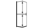 vidaXL 150818 Folding Shower Enclosure Esg 80x140cm Black vidaXL 150818 Folding Shower Enclosure Esg 80x140cm Black