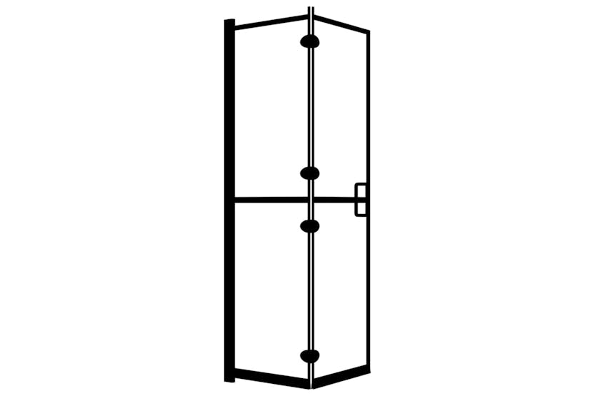 vidaXL 150818 Folding Shower Enclosure Esg 80x140cm Black vidaXL 150818 Folding Shower Enclosure Esg 80x140cm Black