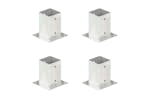 vidaXL 145449 Post Anchors 4 Pcs Galvanised Metal 91mm vidaXL 145449 Post Anchors 4 Pcs Galvanised Metal 91mm