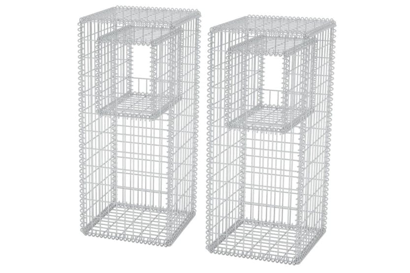 vidaXL 142544 Gabion Basket Posts/planters 2 Pcs Steel 50x50x120cm vidaXL 142544 Gabion Basket Posts/planters 2 Pcs Steel 50x50x120cm