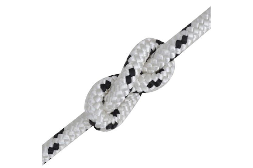 vidaXL 143794 Braided Boat Rope Polyester 12mm 250 M White vidaXL 143794 Braided Boat Rope Polyester 12mm 250 M White