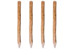 vidaXL 43145 Pointed Fence Posts 4 Pcs Hazel Wood 120cm vidaXL 43145 Pointed Fence Posts 4 Pcs Hazel Wood 120cm