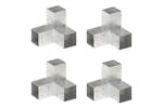 vidaXL 145466 Post Connectors 4 Pcs Y Shape Galvanised Metal 81x81mm vidaXL 145466 Post Connectors 4 Pcs Y Shape Galvanised Metal 81x81mm