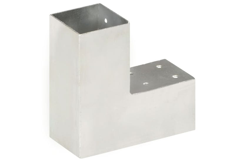 vidaXL 145453 Post Connector L Shape Galvanised Metal 71x71mm vidaXL 145453 Post Connector L Shape Galvanised Metal 71x71mm