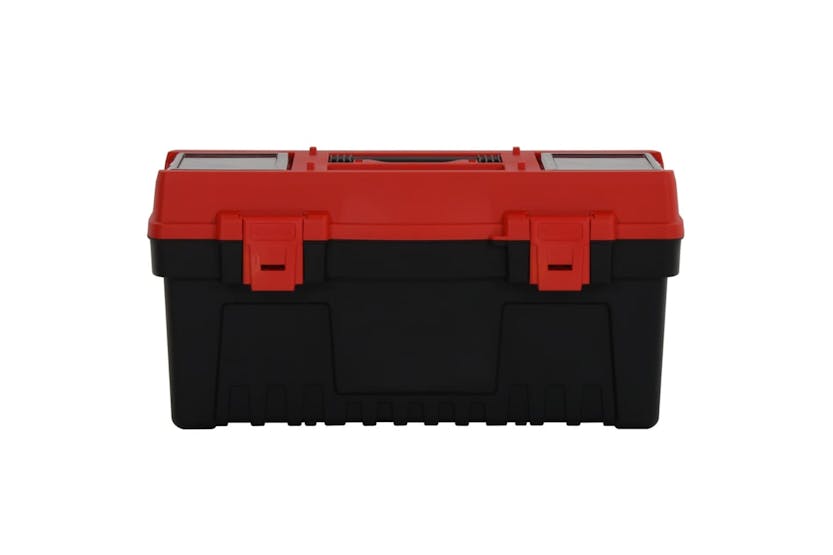 vidaXL 152103 2 Piece Tool Box Set Black And Red Polypropylene vidaXL 152103 2 Piece Tool Box Set Black And Red Polypropylene