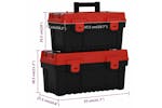 vidaXL 152103 2 Piece Tool Box Set Black And Red Polypropylene vidaXL 152103 2 Piece Tool Box Set Black And Red Polypropylene