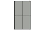vidaXL 151887 Walk-in Shower Screen 118x190cm Dark Tempered Glass vidaXL 151887 Walk-in Shower Screen 118x190cm Dark Tempered Glass
