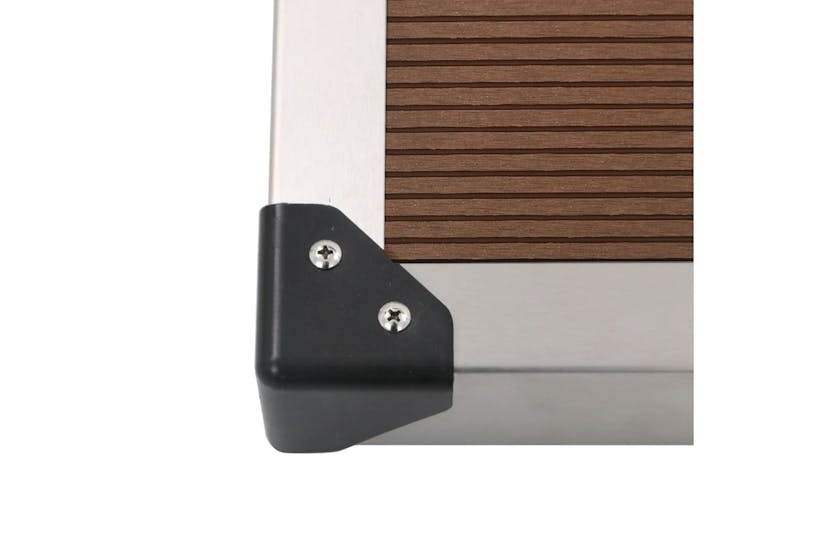 vidaXL 48204 Outdoor Shower Tray Wpc Stainless Steel 110x62cm Brown vidaXL 48204 Outdoor Shower Tray Wpc Stainless Steel 110x62cm Brown