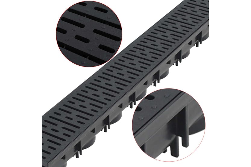 vidaXL 275501 Drainage Channels Plastic 3 M vidaXL 275501 Drainage Channels Plastic 3 M