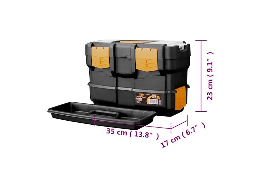 vidaXL 151837 Tool Box 350x170x230mm Polypropylene vidaXL 151837 Tool Box 350x170x230mm Polypropylene