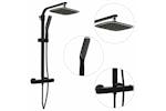 vidaXL 146493 Dual Head Shower Set with Mixer and Hose | Black vidaXL 146493 Dual Head Shower Set with Mixer and Hose | Black