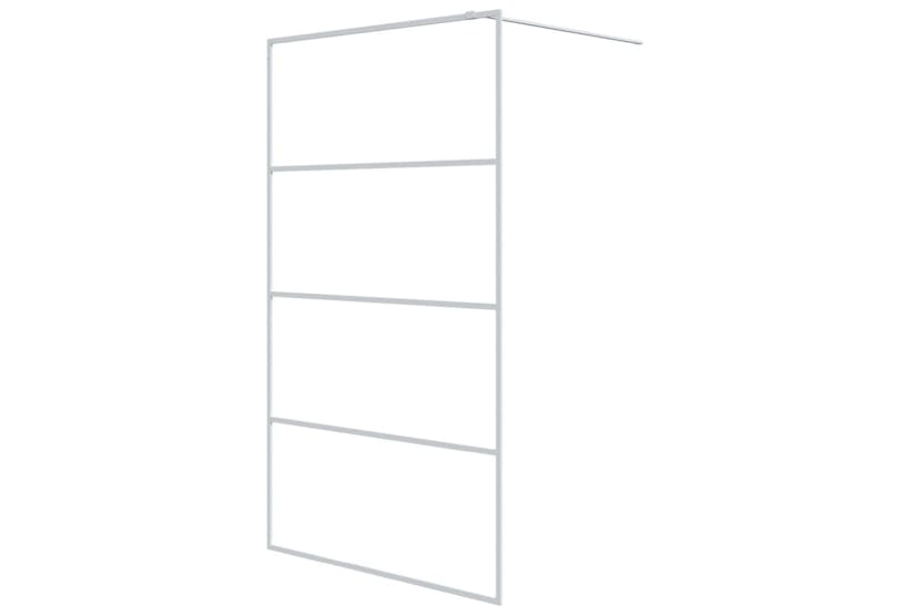 Vidaxl Walk-in Shower Wall White 115x195 Cm Clear Esg Glass Vidaxl Walk-in Shower Wall White 115x195 Cm Clear Esg Glass