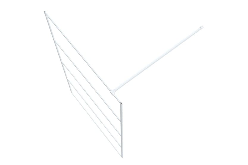 Vidaxl Walk-in Shower Wall White 115x195 Cm Clear Esg Glass Vidaxl Walk-in Shower Wall White 115x195 Cm Clear Esg Glass