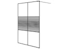 vidaXL 152149 Walk-in Shower Wall Black 140x195cm Clear Esg Glass vidaXL 152149 Walk-in Shower Wall Black 140x195cm Clear Esg Glass