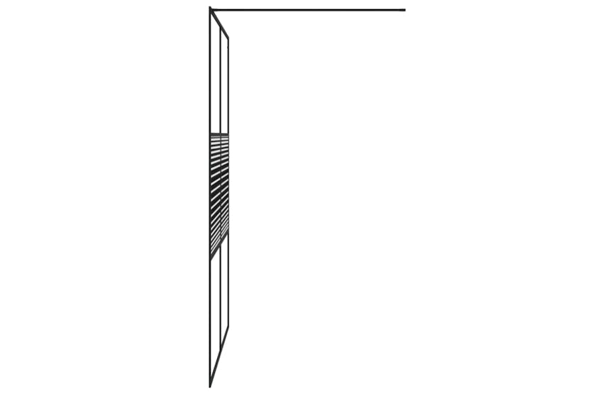 vidaXL 152149 Walk-in Shower Wall Black 140x195cm Clear Esg Glass vidaXL 152149 Walk-in Shower Wall Black 140x195cm Clear Esg Glass