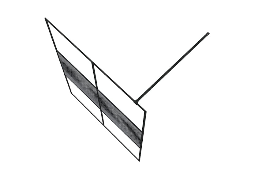 vidaXL 152149 Walk-in Shower Wall Black 140x195cm Clear Esg Glass vidaXL 152149 Walk-in Shower Wall Black 140x195cm Clear Esg Glass