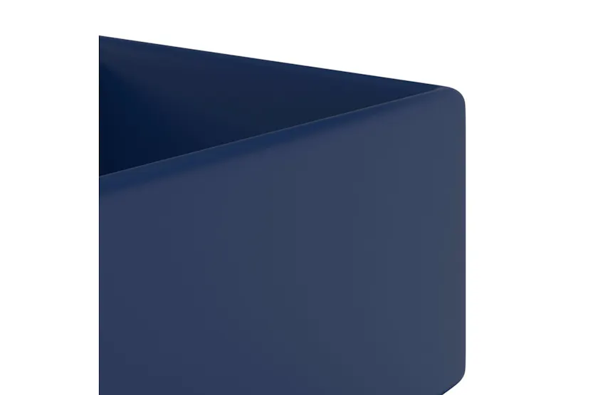 Vidaxl Luxury Basin Overflow Square Matt Dark Blue 41x41 Cm Ceramic Vidaxl Luxury Basin Overflow Square Matt Dark Blue 41x41 Cm Ceramic