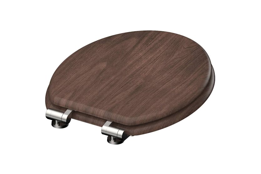 Schutte 435087 Toilet Seat With Soft-close Dark Wood Mdf Schutte 435087 Toilet Seat With Soft-close Dark Wood Mdf
